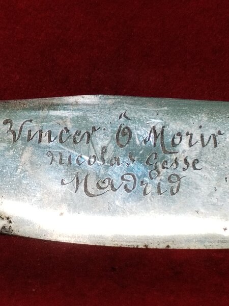Cutit antic Vincere Or Morir, realizat de Nicolas Gesse anii 1870-1905